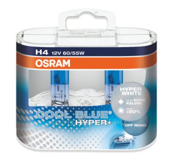 H4 12V- 60/55W (P43t) (бело-голубоват. свет) Cool Blue Hyper+ (2шт) DuoBox 62193CBH+-HCB (пу.2)
