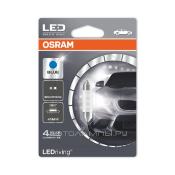 Fest 41 12V-LED (SV8,5) Blue 0,5W T10,5 LEDriving standart (бл.1шт.) 6441BL-01B
