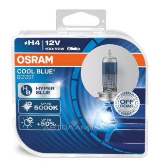 H4 12V-100/90W (P43t) (бело-голубоват. свет) Cool Blue Boost (2шт) DuoBox 62193CBB-HCB