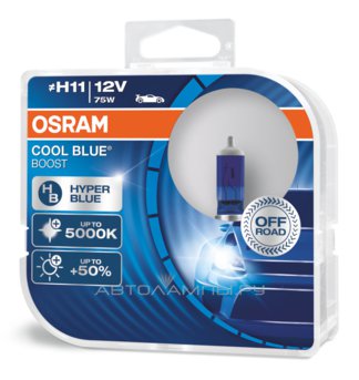 H11 12V- 80W (PGJ19-2) (бело-голубоват. свет) Cool Blue Boost (2шт) DuoBox 62211CBB-HCB