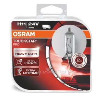 H11 24V- 70W (PGJ19-2) (увелич. срок службы) Truckstar Pro (2шт.) DuoBox 64216TSP-HCB