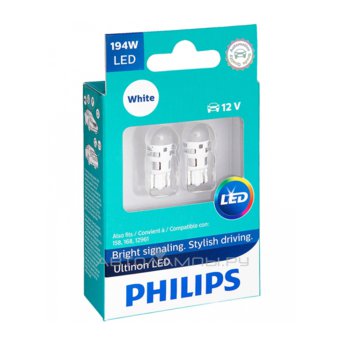 W5W 12V-LED (W2,1x9,5d) 4000K 1,0W Ultinon LED (ку.2шт.) T10 11961ULW4X2