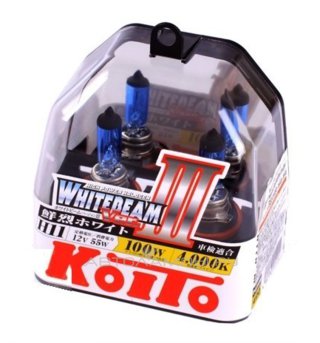 H11 12V- 55W (PGJ19-2) (белый яркий свет, +80% света) Whitebeam (100W) (п.уп.2шт.) P0750W