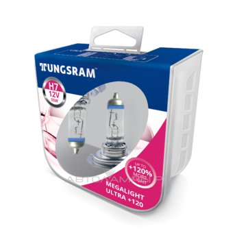 H7 12V- 55W (PX26d) (+120% света) Megalight Ultra +120 (п.уп.2шт.) 93116866 58520SNU PB2