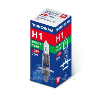 H1 24V- 70W (P14,5s) (вибростойкая+увелич.срок службы) Heavy Star 93105106 50320U_HDL B1