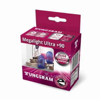 H1 12V- 55W (P14,5s) ( +90% света) Megalight Ultra +90 (уп.2шт.) 93113953 50310XU KIT