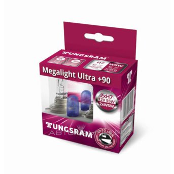 H7 12V- 55W (PX26d) ( +90% света) Megalight Ultra +90 +W5W (к.уп. по 2шт.) 93113952 58520SXU KIT