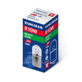 R10W 24V-10W (BA15s) (вибростойкая) HD (карт.уп.1шт. 10шт. в обл.) 93108004 2643HD B1