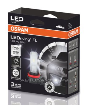 H11/8/16 12V-LED (PGJ19-) 6000K 8.2W LEDrivingFOG LAMP (ку.2 шт.) 67219CW