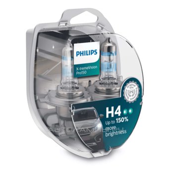 H4 12V- 60/55W (P43t) (+150% света+увелич. срок службы) X-treme Vision Pro150 (2шт) 12342XVPS2