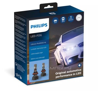 H11 12/24V-LED (PGJ19-2) 5800K 18W Ultinon Pro9000 HL (ку.2 шт.) 11362U90CWX2