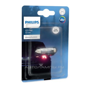 Fest 43 12V-LED (SV8,5) 6000K 0,6W T10,5 Ultinon Pro3000 (бл.1шт.) 11864U30CWB1