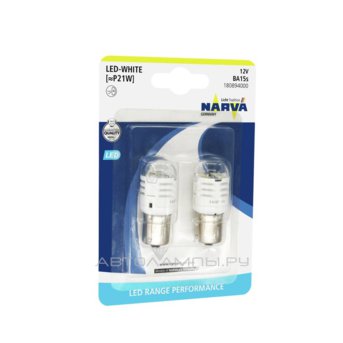 P21W 12V-LED (BA15s) 6000K 2.8W Range Performance LED (бл.2шт.) >>18081 18089