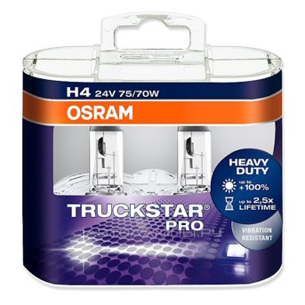 H4 24V- 75/70W (P43t) (вибростойкая+увелич.срок службы) Truckstar Pro (2шт.) DuoBox 64196TSP-HCB (пу.2)