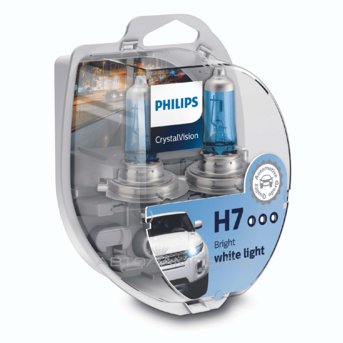 H7 12V- 55W (PX26d) (белый яркий свет) Crystal Vision +W5W 12V-5W (W2,1x9,5d) Crystal Vision (по 2шт 12972CVSM