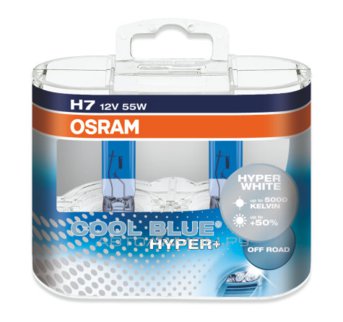 H7 12V- 55W (PX26d) (бело-голубоват. свет) Cool Blue Hyper+ (2шт) DuoBox 62210CBH+-HCB (пу.2)