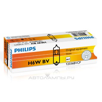 H6W 12V-6W (BAX9s) (белый свет-голуб.оттен.) Blue Vision 12036BVCP