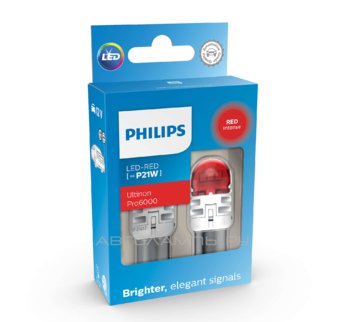 P21W 12V-LED (BA15s) Red 2.3W Ultinon Pro6000 (ку.2шт.) 11498RU60X2
