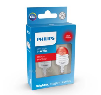 W21W 12V-LED (W3x16d) Red 2,3W Ultinon Pro6000 (ку.2шт.) 11065RU60X2