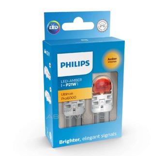 P21W 12V-LED (BA15s) Amber 2.3W Ultinon Pro6000 (ку.2шт.) 11498AU60X2