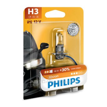 H3 12V- 55W (PK22s) ( +30% света) Vision (Premium) блистер (1шт.) 12336PRB1