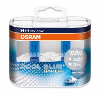H11 12V-55W (PGJ19-2) (бело-голубоват. свет) Cool Blue Hyper+ (2шт) DuoBox 62211CBH+-HCB (пу.2)