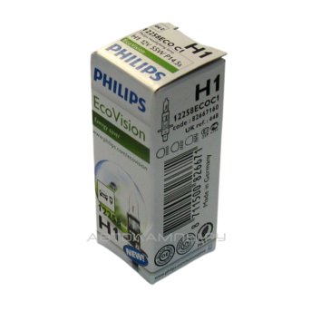 H1 12V- 55W (P14,5s) (энергосберегающая) EcoVision 12258ECOC1