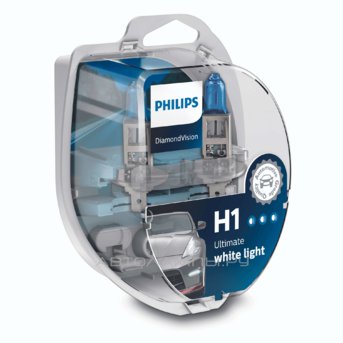 H1 12V- 55W (P14,5s) (белый холод.свет-голуб.оттен.) Diamond Vision (2шт) 12258DVS2