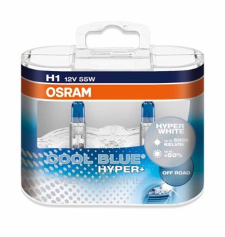 H1 12V- 55W (P14,5s) (бело-голубоват. свет) Cool Blue Hyper+ (2шт.) DuoBox 62150CBH+-HCB (пу.2)